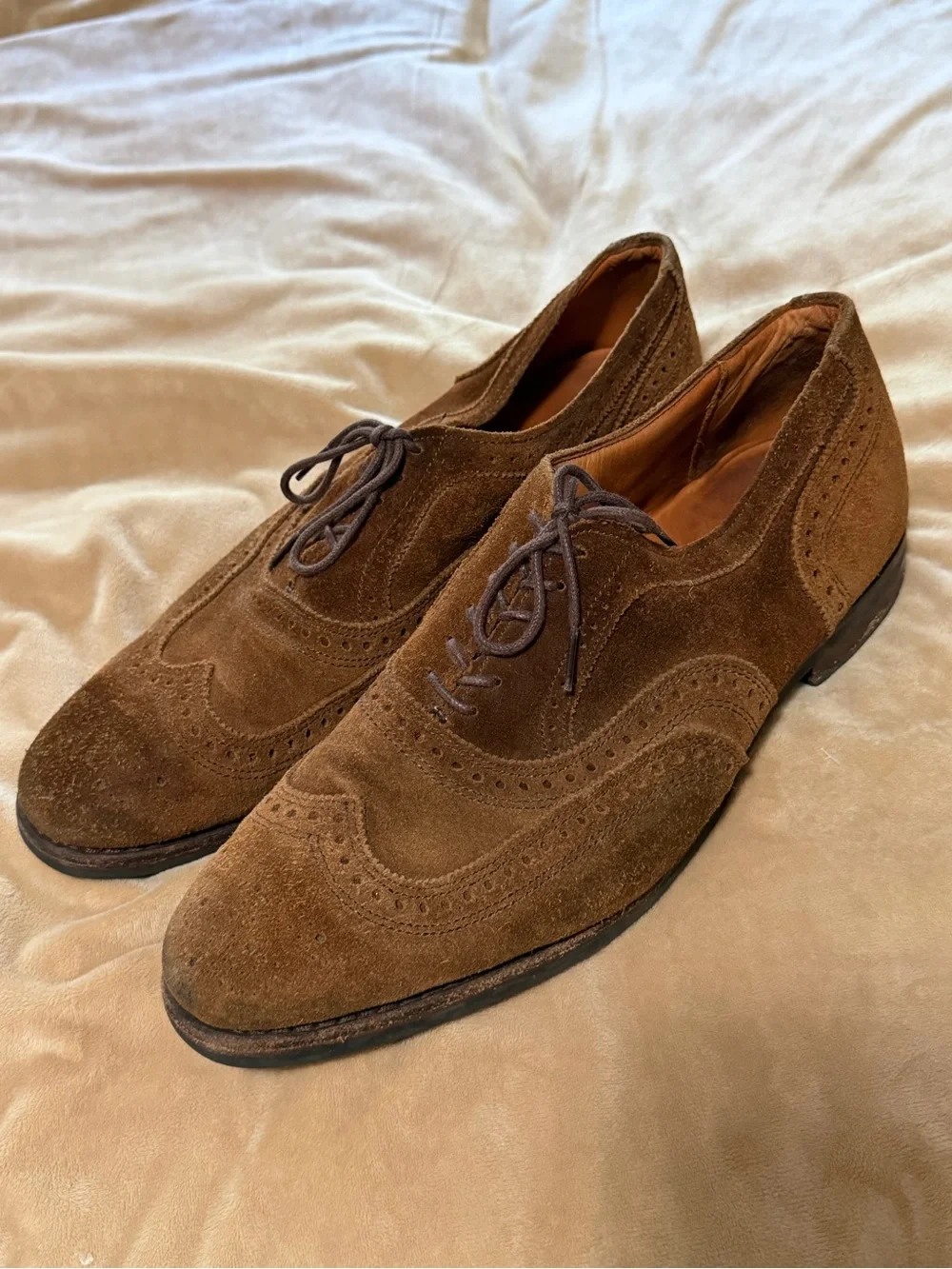 Allen Edmonds McClain Brown Suede Wingtip Oxfords Men’s 11.5 D